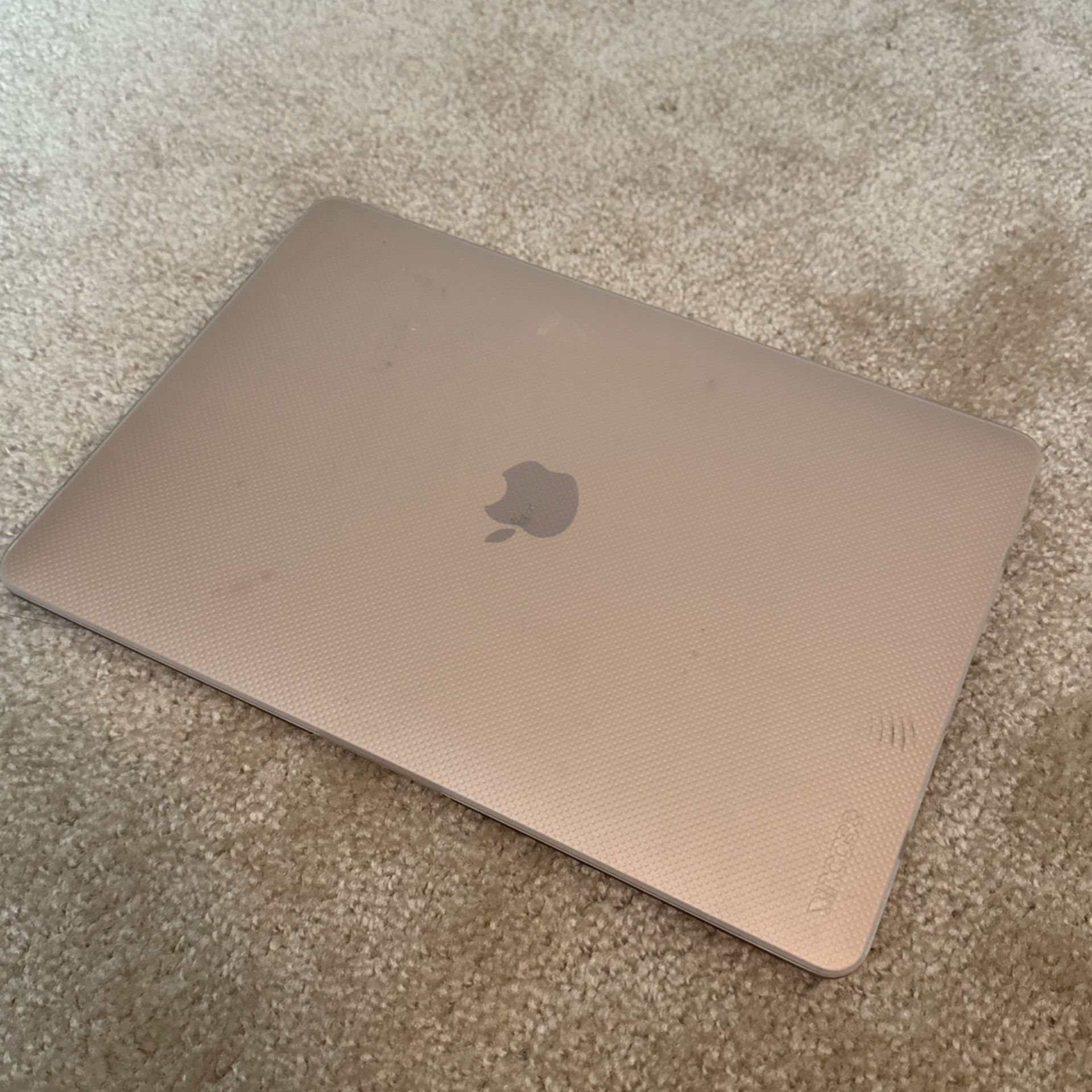 Pink MacBook Pro With Clear Case 