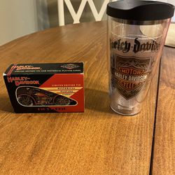Harley Davidson Cup and Cards $30 for All