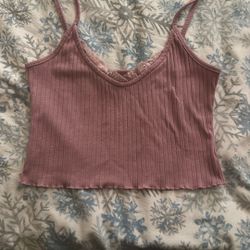 cropped Pink Tank Top