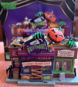 Lemax Spooky Town "Nightmares Video" Brand New- Lighted Village Building