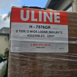ULINE 2 Tier 3 Wide Gray Lockers (Brand New)