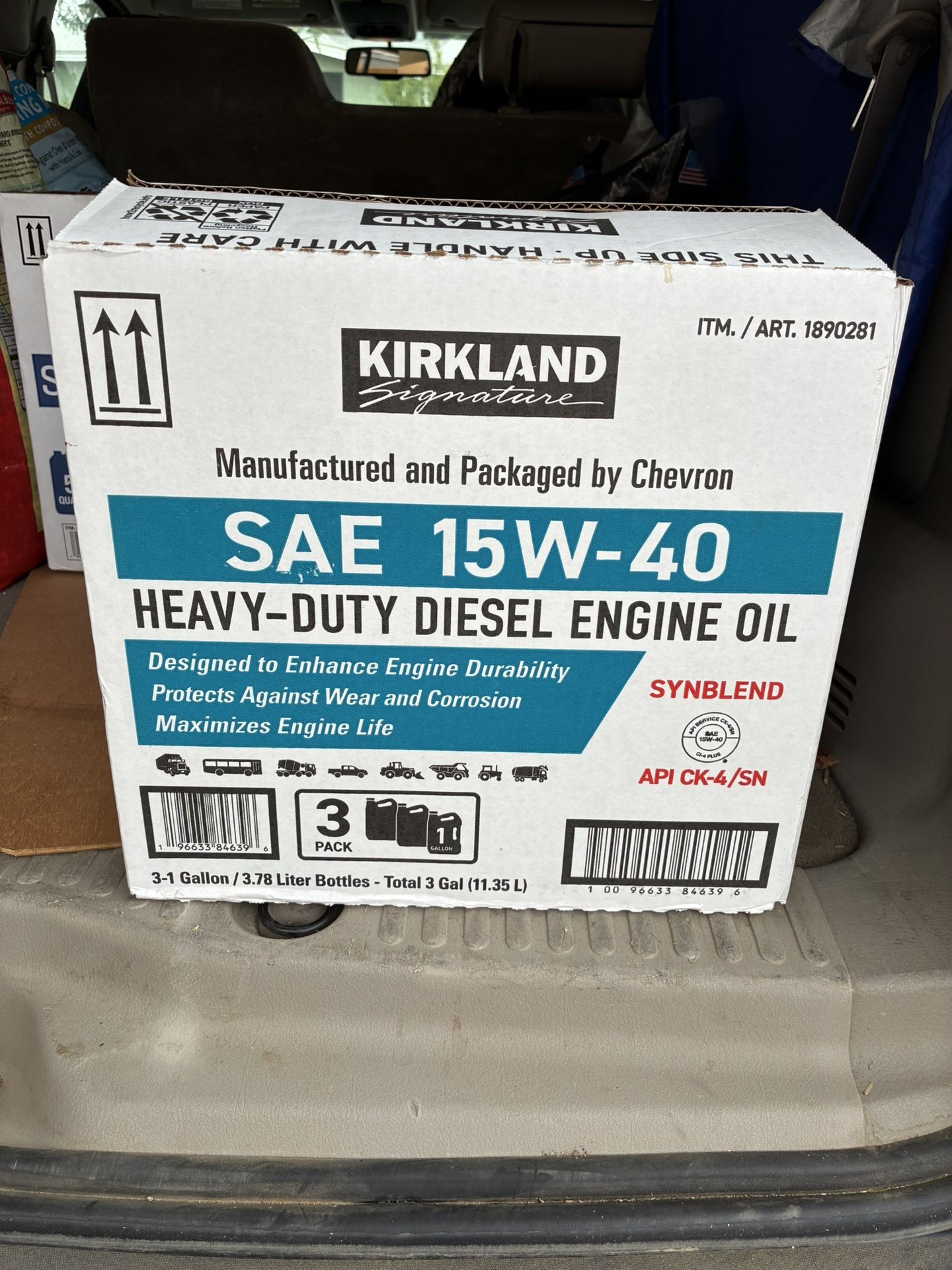 3 Gallons 15-40 Synblend Motor Oil