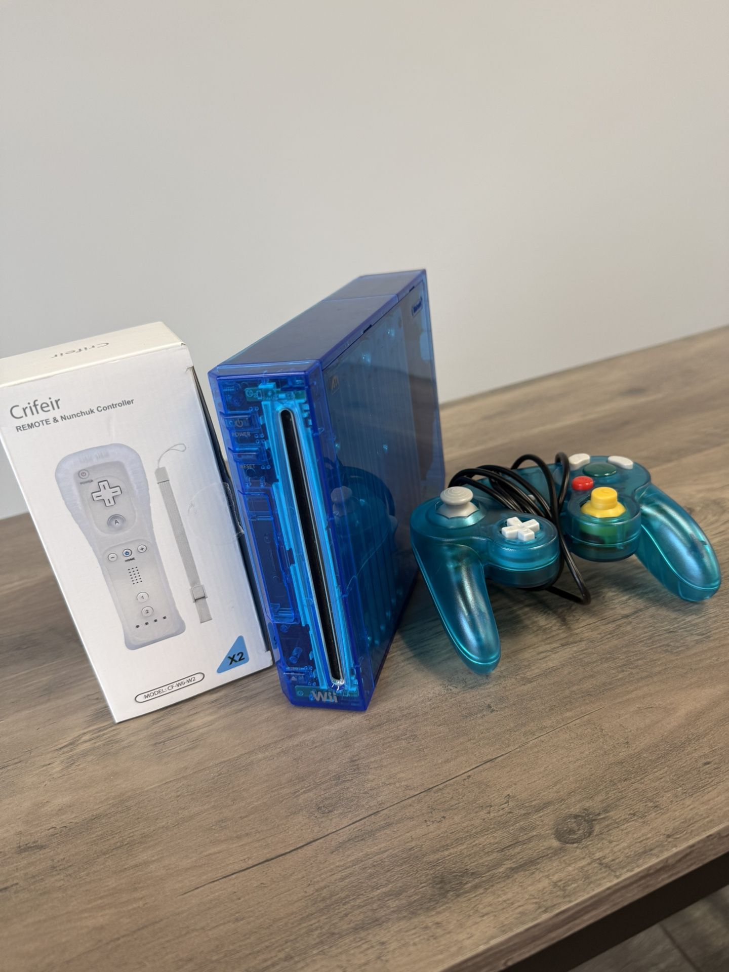 Nintendo Wii Clear Blue Console! Loaded With 10k+ Games! π₯