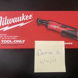 Milwaukee 3/8” Ratchet M12 Cordless (Tool Only)