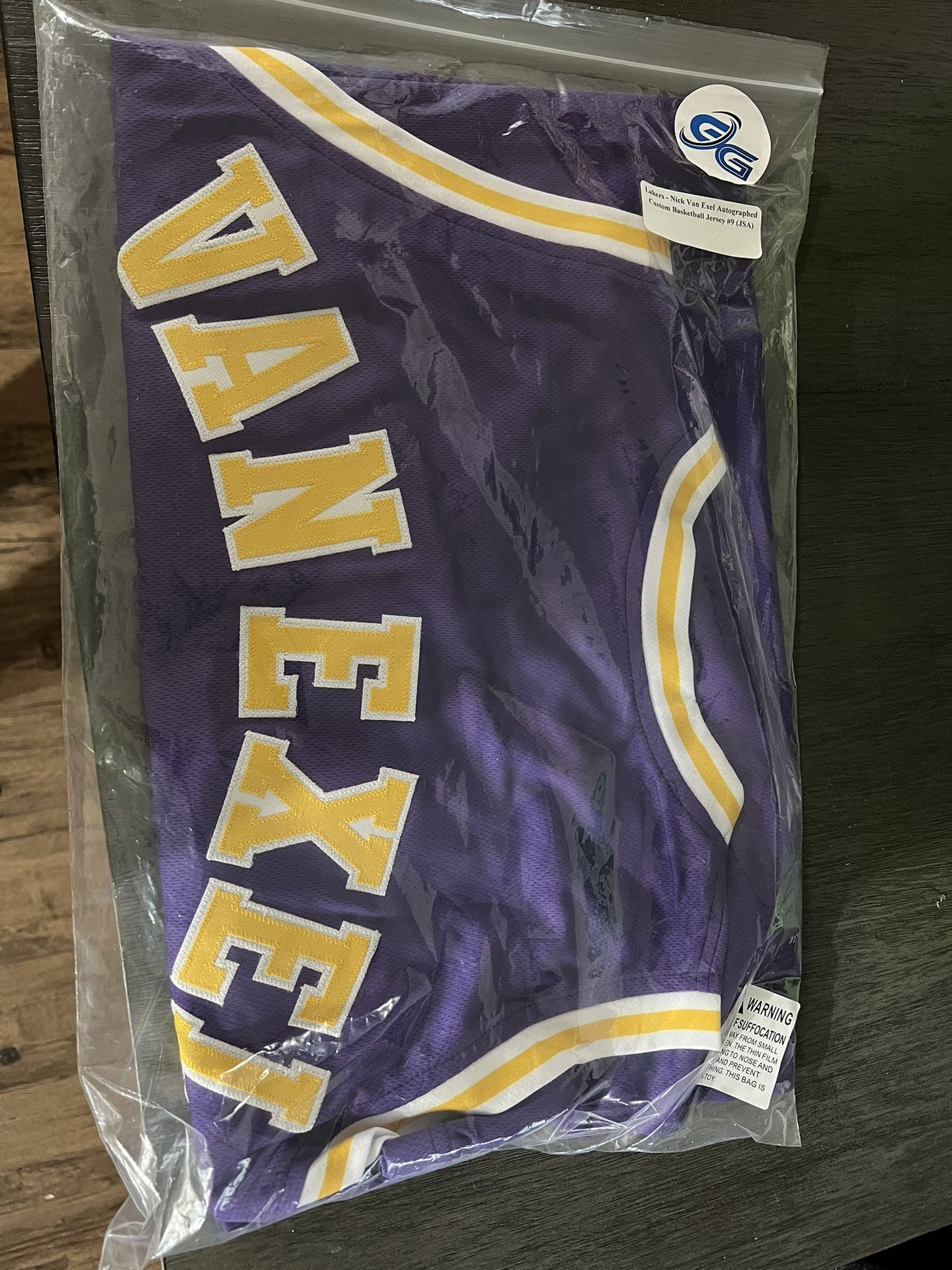 Lakers nick van exel basketball jersey