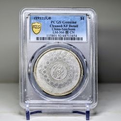 Rare- 1912 China Szechuan Silver Dollar 