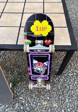 Girl Geering Sanrio Kawaii Arcade 7.25" Skateboard Deck