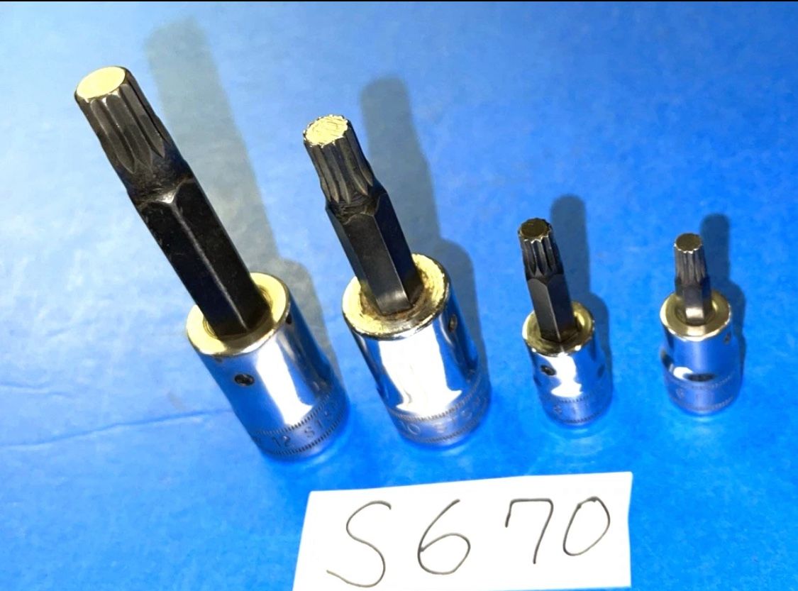 Snap On Triple Square Socket Driver Set 6mm,8mm,10mm,12mm