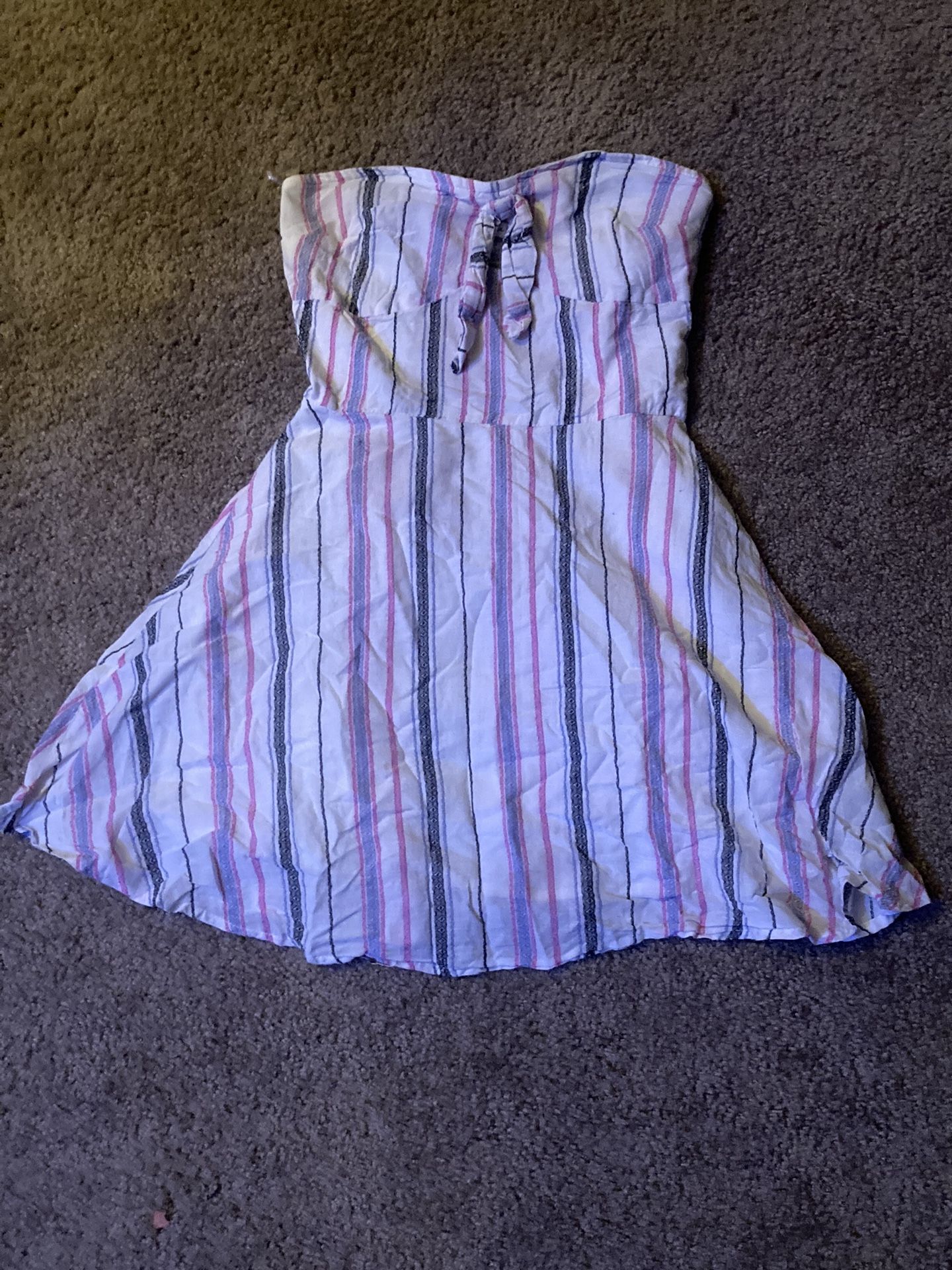 Strapless Striped Dress