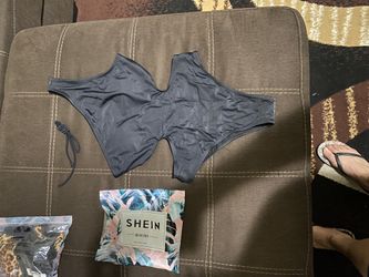 Black one strap swimsuit