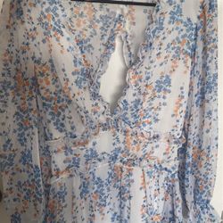 Small White And Floral Dress 
