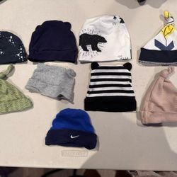 9 Baby Beanies 
