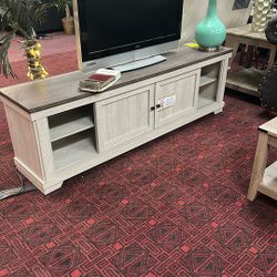 White Wash Tv Stand