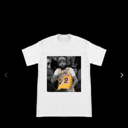 Nipsey Hussle Wearing Magic Johnson LA Lakers Jersey T Shirt