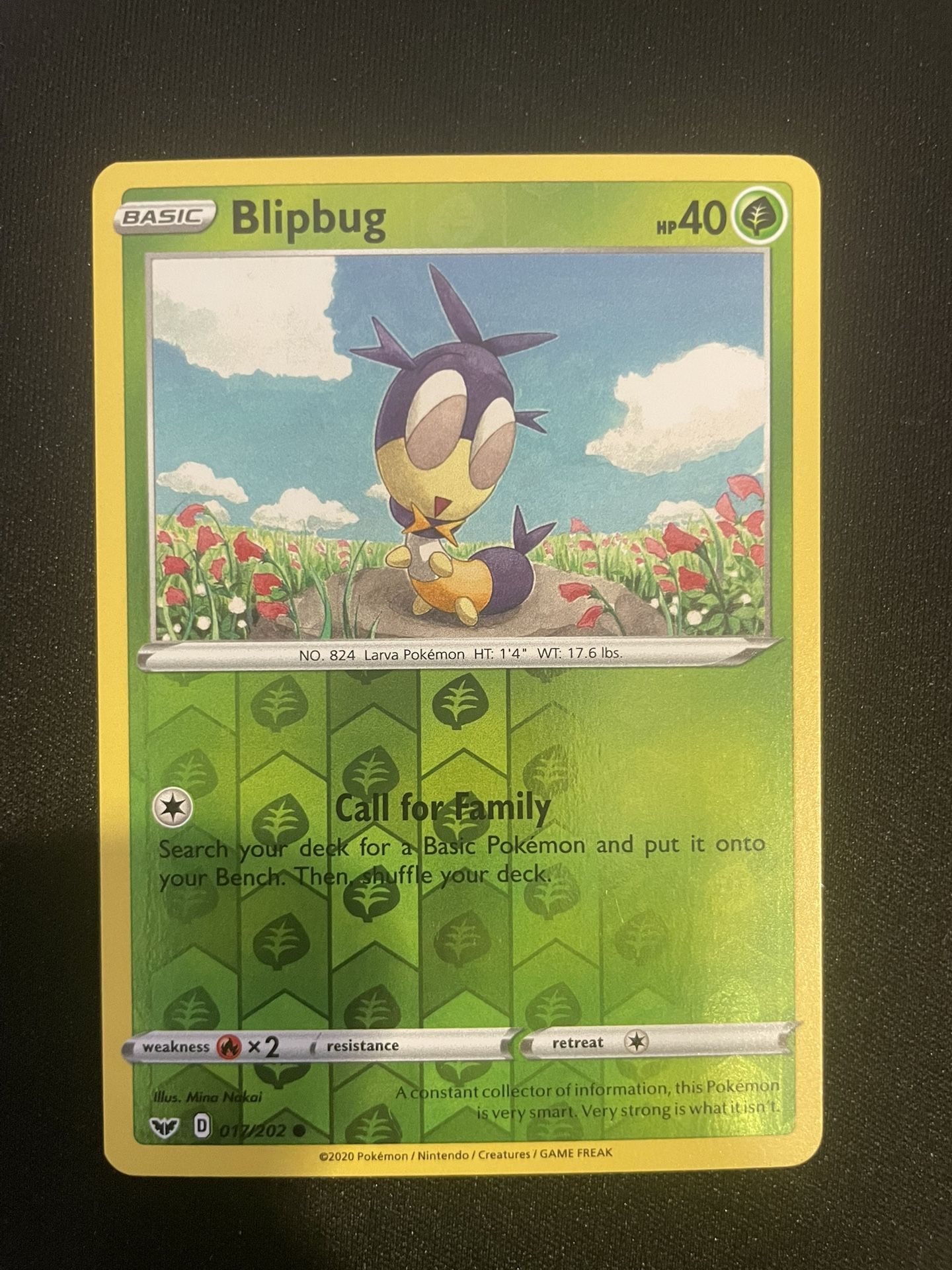 Pokémon Card-Blipbug (017)- Sword and Shield Base Set- common -017/202