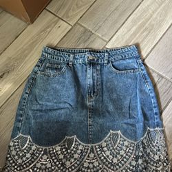 Shein jean skirt Size MEDIUM NEW