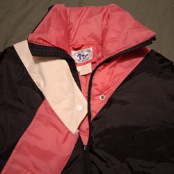 Black With Pink Stripe And Sleeves Jacket 