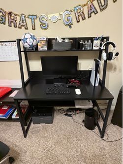 Computer table and chair