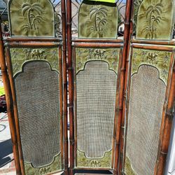 Antique Bamboo Room Divider