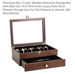 Honiway 2-Layer Fine Silverware Box