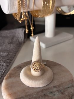 14k gold plated nugget ring
