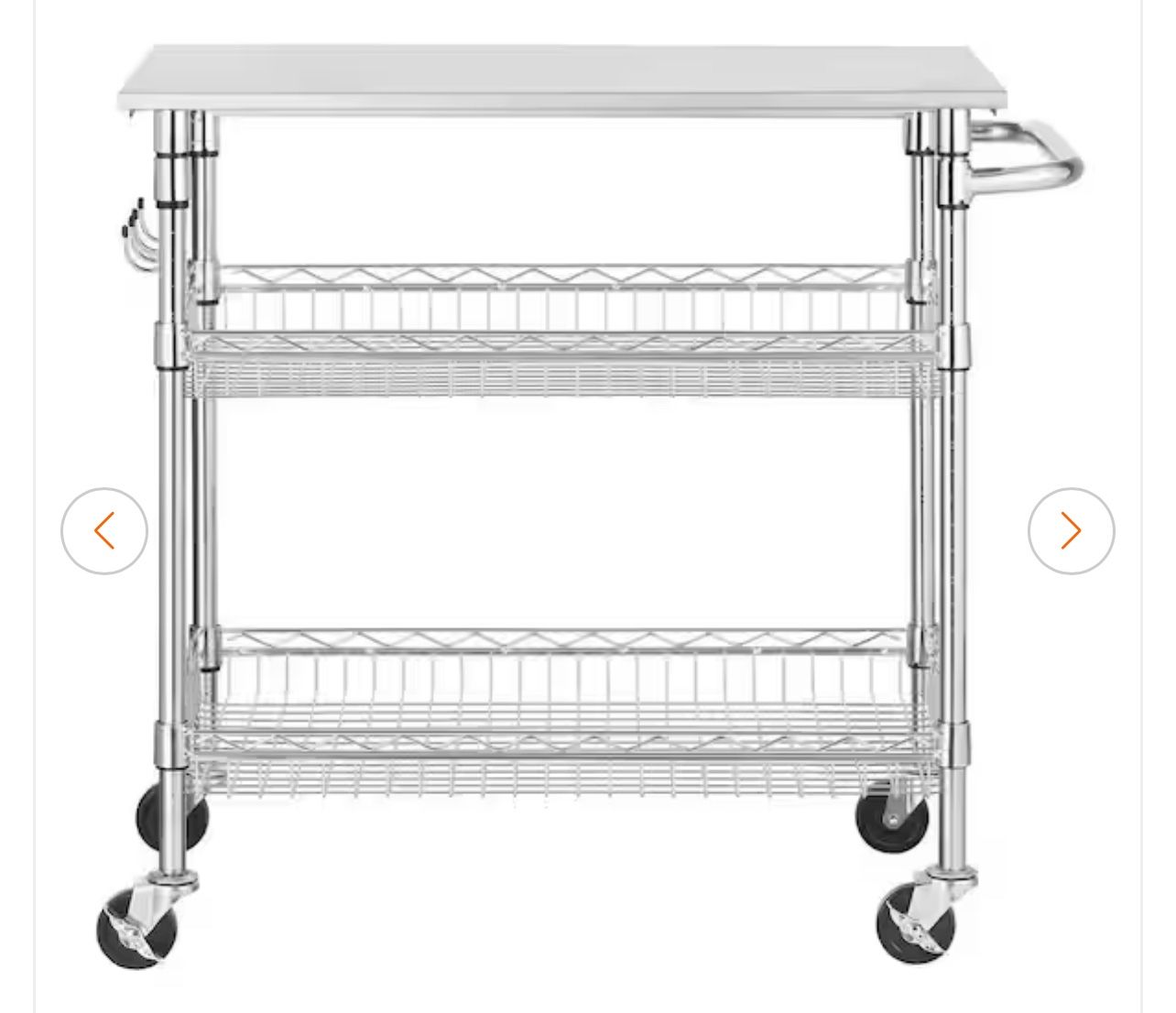 Silver Metal Moveable Island