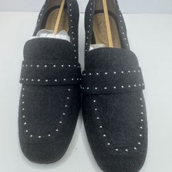 Franco Sarto Lance Grey Studded Loafers Size 6M
