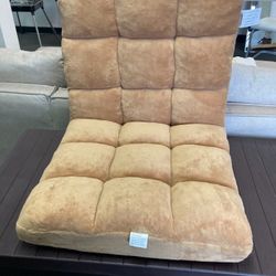 New - Floor Sofa, Folding Gaming Sofa Chair, Comfy Cushions & Study Steel Frame, Angle Adjustable Sleeper Bed, Couch Recliner (Tan