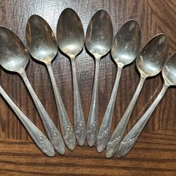Eight silver spoons