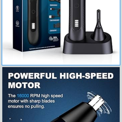 Nose Hair Trimmer for Men - 16000RPM Motor, LED Power Display, Portable Electric Ear & Eyebrow Grooming Kit, Nose Hair Cutter & Remover, Face & Body C