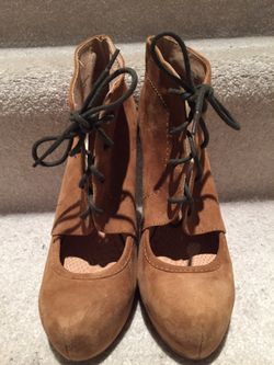 Suede Wedge Shoes Size 6.5