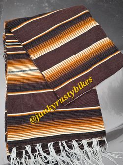 New brown 5x7 Serape Sarape Zarape Mexican Blanket