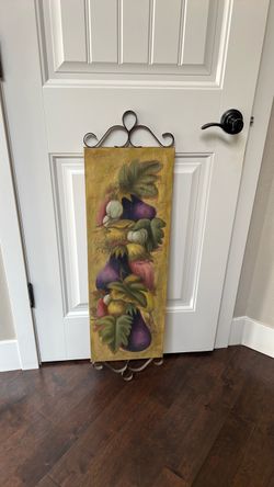 Vertical Fruit Wall Art with Metal Hanger