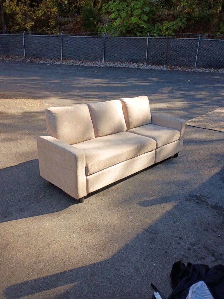 77" Beige Couch 