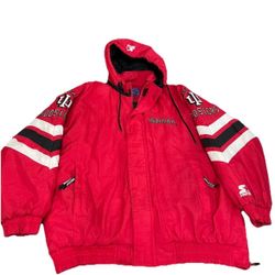 Vintage Starter Indiana Hoosiers Jacket Puffer University Mens Size XL