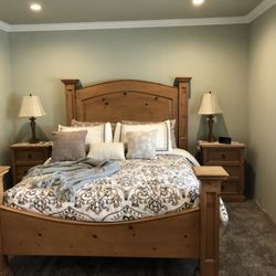 Queen Bed Frame And Two Night Stands 