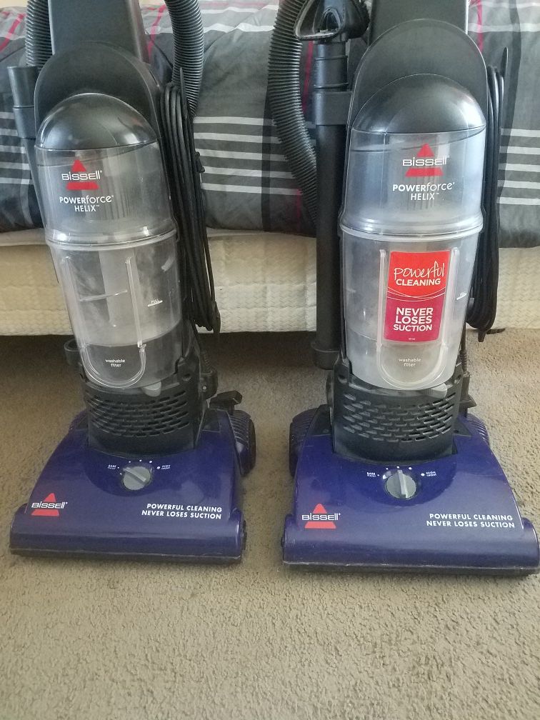 2 Bissell Powerforce Helix Vaccums