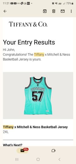 Tiffany & Co. x NBA x Mitchell & Ness Basketball Jersey Tiffany Blue/Black