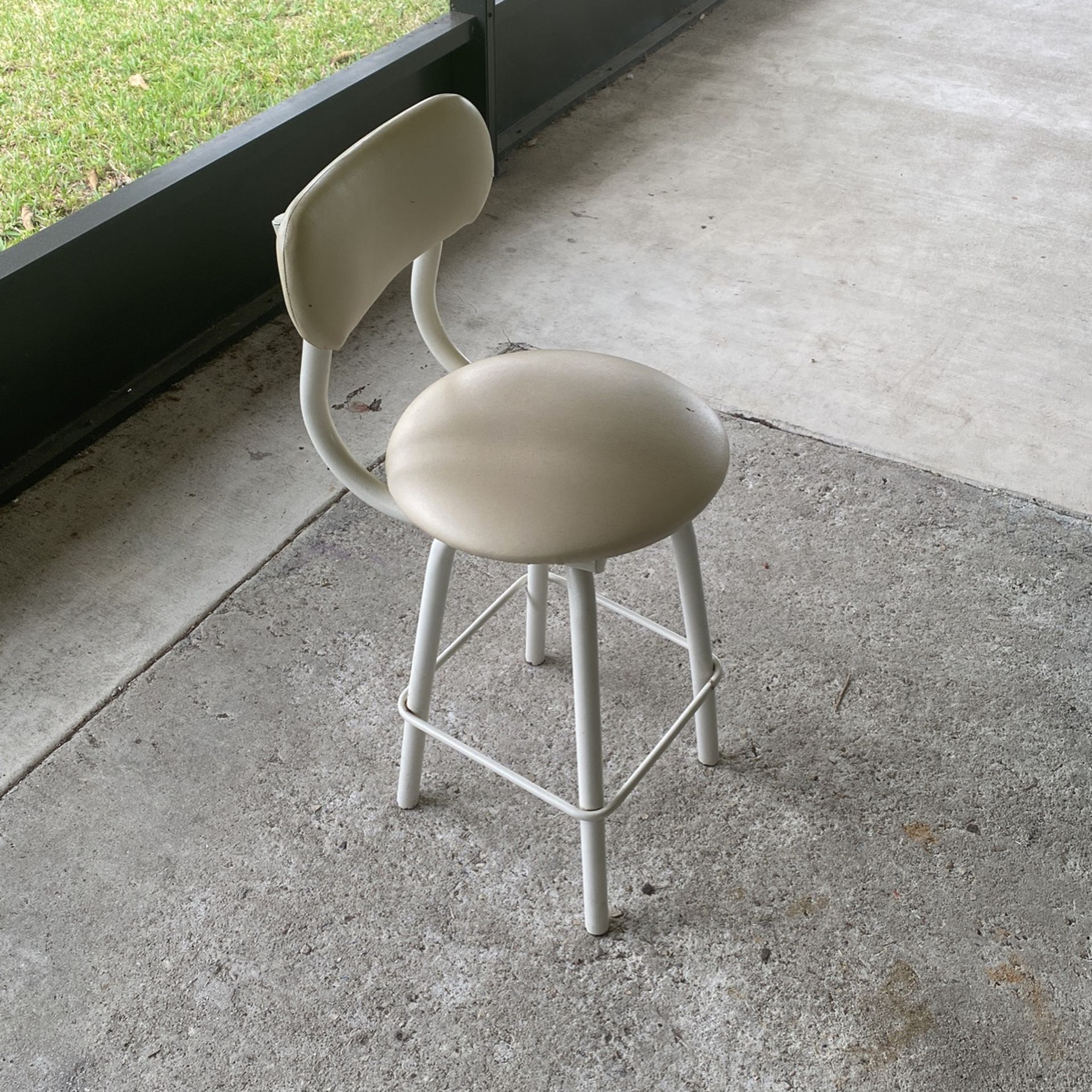 Small Stool With Back Support
