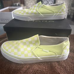 Vans, Tennis Shoe, Lime Green/ White, Size 8 Half