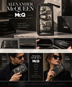 $125: McQ Alexander McQueen Black Zip-Around Wallet – Statement Design