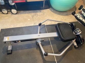 Full Motion Rowing Machine Rower w/ 350 lb Weight Capacity and LCD Monitor