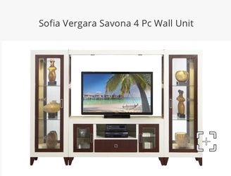 Designer Beautiful Boho Sofia Vergara Modern Media Entertainment TV Center in La Jolla Moving Sale