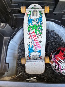 Keith Haring 1980  Workshop Skateboard Deck with Trucks and Wheels