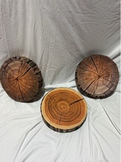 Wood Slice, Tree Stump Throw Pillow