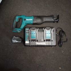 Makita Reciprocating Saw LXT XRJ04 + 5.0 battery +Multi Charger