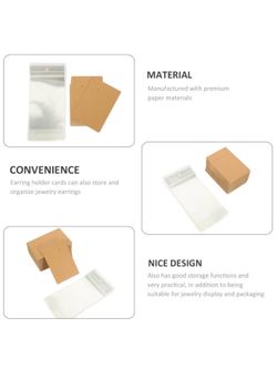 Kraft Earring Cards Necklace Display Cards,Brown Paper Ear Studs Display Cards,Personalized Jewelry Cards for Selling,Hanging Earring and Necklace,DIY