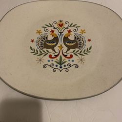 Vintage Pfaltz Harker Stoneware Country Style Early Morning Rooster