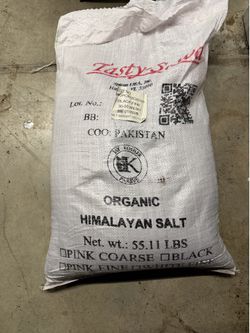Sal del Himalaya Orgánica 55 lb – Bolsa Nueva y Sellada