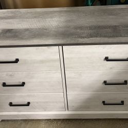 Rustic 6-Drawer Double Dresser